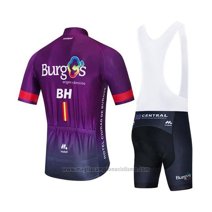 2020 Abbigliamento Ciclismo Burgos BH Fuxia Manica Corta e Salopette